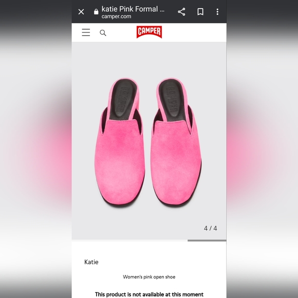 CAMPER Katie HOT PINK Nubuck slide - Picture 13 of 13